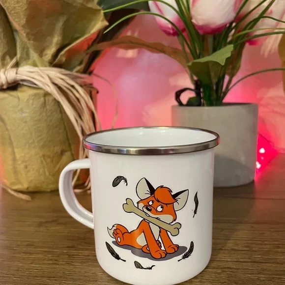 "VUK"  Cute Cartoon Enamel mug - Picture 2 of 3